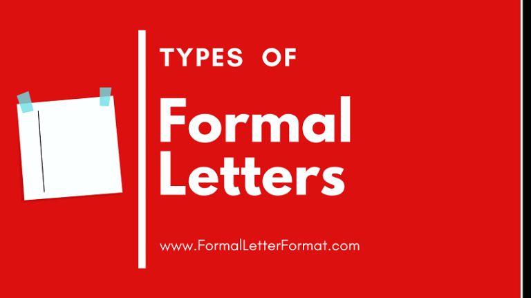 Formal Letters - Types of Formal Letters: Formal Letter Format, Formal ...