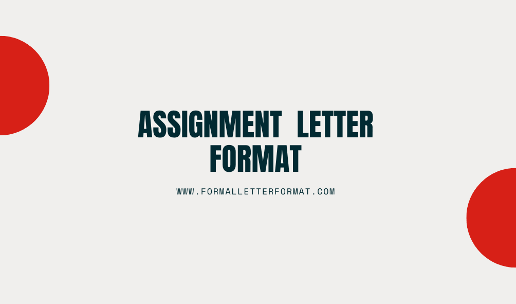 Rights Assignment Letter Format Letter of Assignment Sample and Template