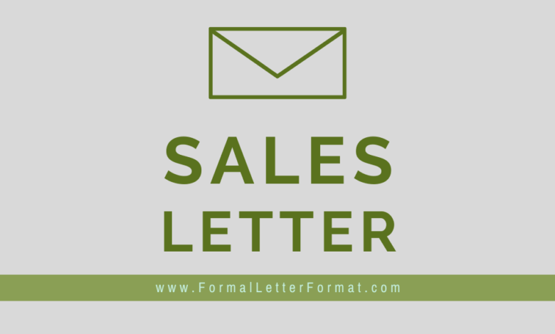 Photo of Sales Correspondence – Letter of Sale: Sales Letter Format, Sales Correspondence Template, Sample and Example